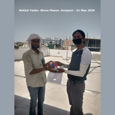 Motilal Yadav, Stone Mason, Gurgaon - 21 May 2020